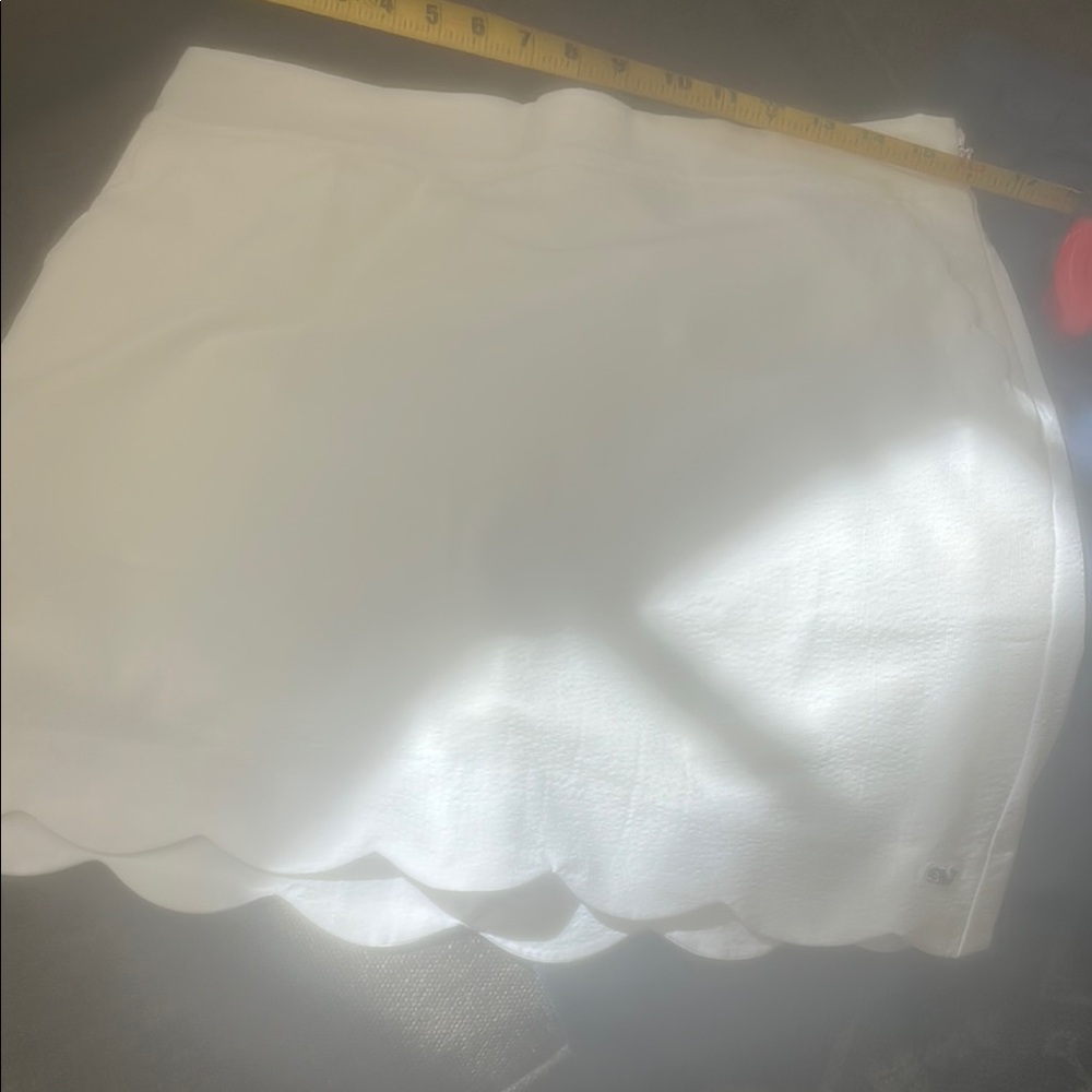 Vineyard Vines Cream Asymmetrical Mini Skirt Resort Wear